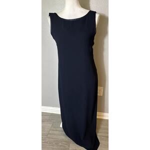 Laundry by Shelli Segal Full Length Navy Blue Dress Size 10, 50” Length Flaw
